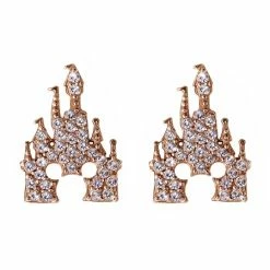 Disney Rebecca Hook Earrings - Mickey Mouse Castle - Rose Gold