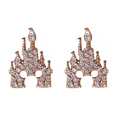 Disney Rebecca Hook Earrings - Mickey Mouse Castle - Rose Gold