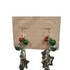 Disney Dangle Earrings - Christmas - Mickey Mouse Icon, Stars And Bell