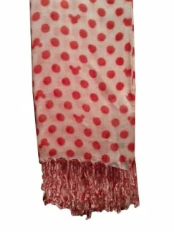 Disney Scarf - Mickey Mouse Polka Dots Icons - Red & White