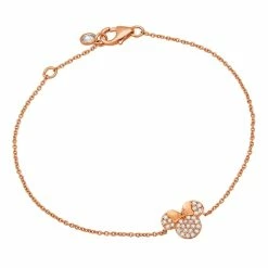 Disney CRISLU Bracelet - Minnie Mouse Icon - Rose Gold
