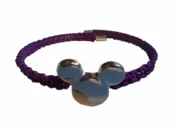 Disney Bracelet - Mickey Mouse Icon - Braided Purple