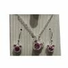 Disney Necklace And Earrings Set - Mickey Mouse Pendant Set - Pink
