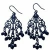 Disney Dangle Earrings - Haunted Mansion Chandelier - Black