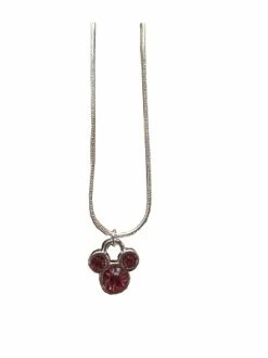 Disney Necklace - Mickey Mouse Icon Pendant - Pink