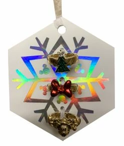Disney Rings Set - Holiday Mickey Mouse On Ornament - Set Of 3