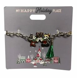 Disney Holiday Bracelet - Mickey And Minnie Mouse With Heart