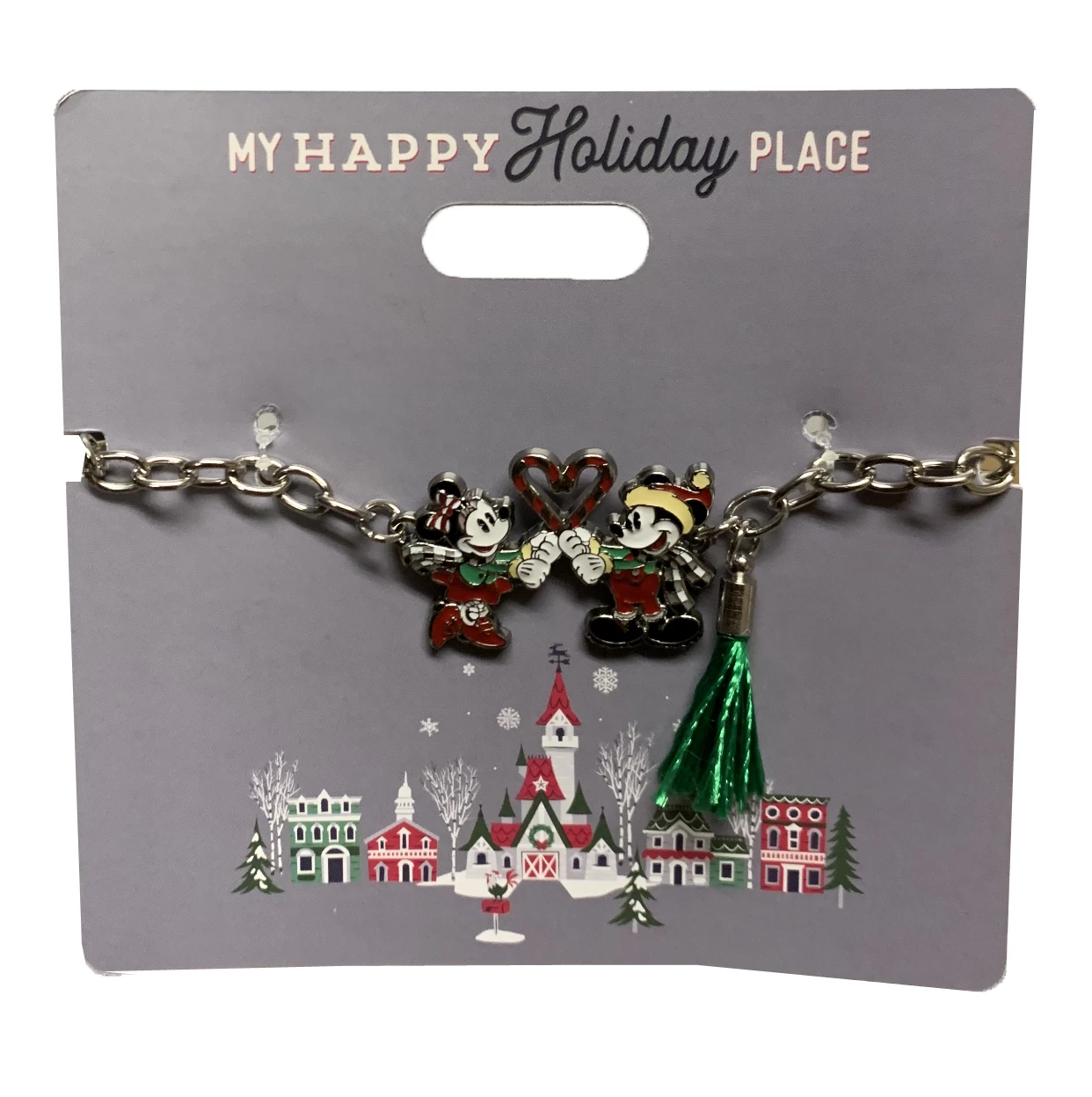 Disney Holiday Bracelet - Mickey And Minnie Mouse With Heart