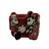Disney Silicone Slap Bracelet - Holiday Mickey And Minnie Mouse - Red