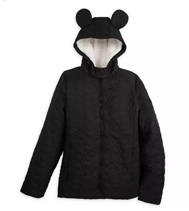 Disney Jacket For Women - Mickey Mouse Ears Quilted - Fleece Lined