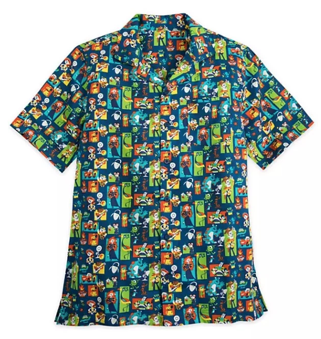 Disney Button Up Shirt For Men - Pixar - World Of Pixar