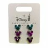 Disney Earrings Set - Mickey Mouse Gem Icons - Set Of 3