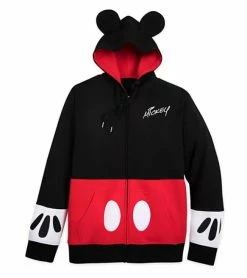 Disney Zip Hoodie For Men - Mickey Mouse Costume With Ears