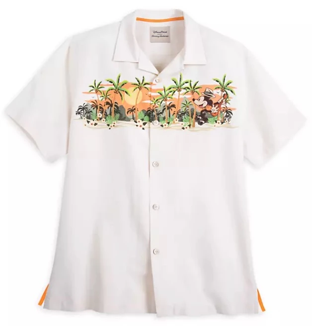 Disney Tommy Bahama Shirt For Men - Mickey Mouse Tropical - Silk
