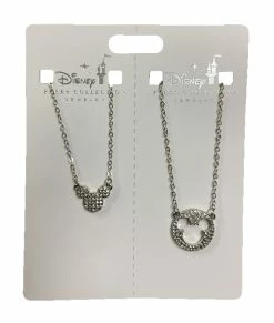 Disney Necklace Set - Mickey Mouse Icons - Silver - Set Of 2