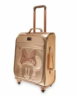 Disney Loungefly Rolling Luggage - Minnie Mouse - Briar Rose Gold
