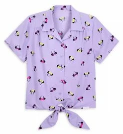 Disney Blouse For Women - Minnie Mouse Ear Headband - Purple