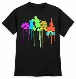 Disney Child Shirt - Mickey Mouse Park Icon Drip - Black