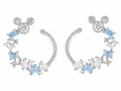 Disney Rebecca Hook Earrings - Mickey Mouse Hoop - Blue & Clear