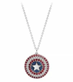 Disney Crislu Necklace - Captain America Shield