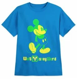 Disney T-Shirt For Kids - Mickey Mouse Classic Neon - Blue