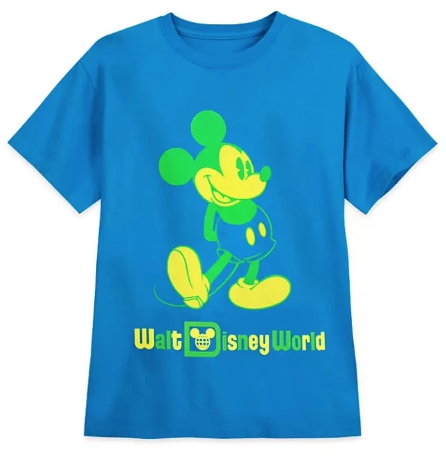 Disney T-Shirt For Kids - Mickey Mouse Classic Neon - Blue