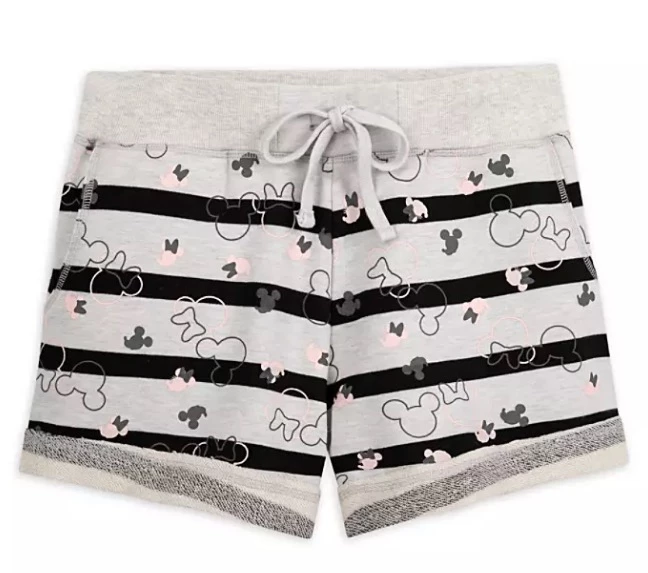 Disney Shorts For Women - Mickey And Minnie Icon Striped