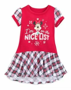 Disney Nightshirt For Girls - Minnie Mouse Holiday - Nice List