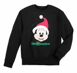 Disney Child Sweatshirt - Santa Mickey Mouse Holiday - Black