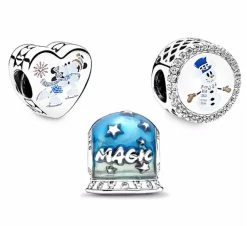Disney Pandora Charm Set - 2020 Holiday Mickey & Minnie - Silver & Gold