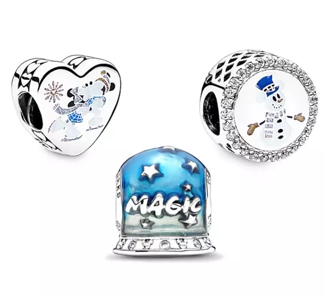 Disney Pandora Charm Set - 2020 Holiday Mickey & Minnie - Silver & Gold