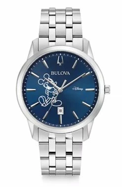 Disney Wrist Watch - Bulova - Mickey Mouse - Blue Face