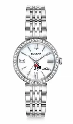 Disney Wrist Watch - Bulova - Minnie Watch And Jewelry Set