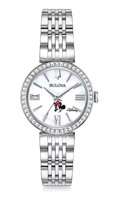 Disney Wrist Watch - Bulova - Minnie Watch And Jewelry Set