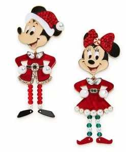 Disney BaubleBar Earrings - Santa Mickey And Minnie Mouse