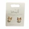 Disney Earrings - Minnie Mouse Bow Pearl - Rose Gold
