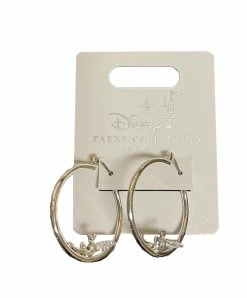 Disney Earrings - Tinker Bell Hoops - Silver