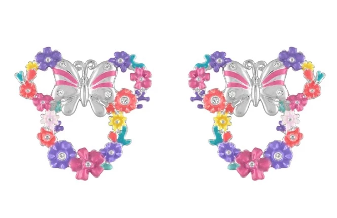 Disney Rebecca Hook Earrings - Minnie Mouse Floral Icon