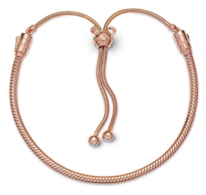 Disney Pandora Bracelet - Mickey Castle Slider - Rose Gold