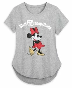 Disney Shirt For Women - Minnie Fashion - Walt Disney World - Gray