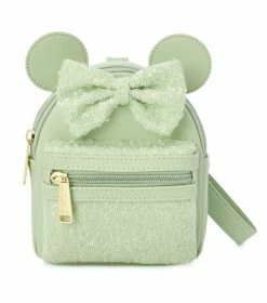 Disney Loungefly Wristlet Bag - Minnie Mouse Sequined - Mint