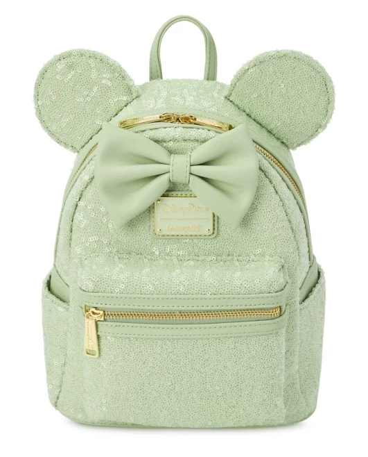 Disney Loungefly Backpack - Minnie Mouse Sequined - Mint