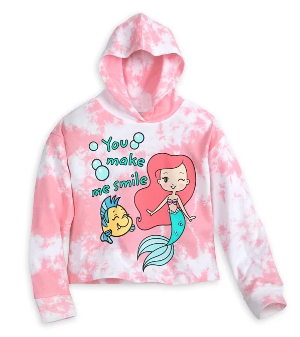 Disney Pullover Hoodie For Girls - Ariel And Flounder