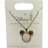 Disney Necklace - Mickey Mouse Icon - White Sparkle Stone