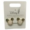 Disney Post Earrings - Mickey Icon With Sparkle White Stone