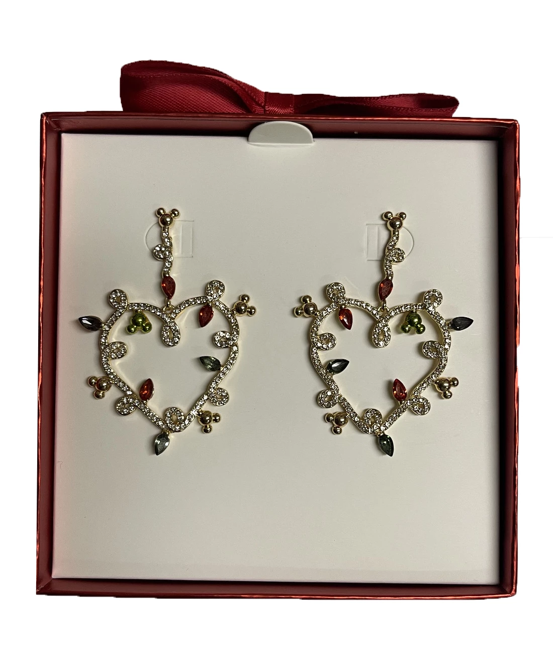 Disney BaulberBar Earrings - Holiday Mickey Mouse Hearts