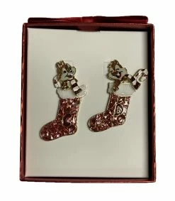 Disney BaulberBar Earrings - Holiday Chip N Dale Stockings