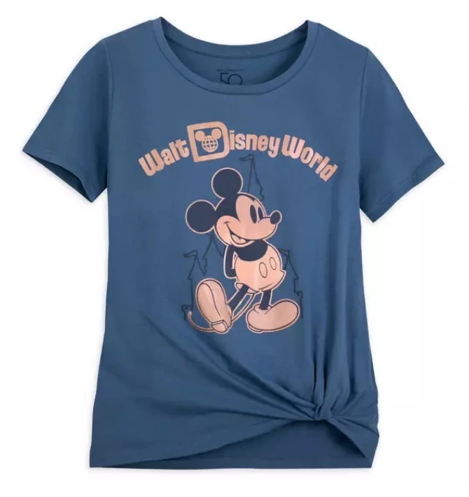 Disney Shirt For Women - 50th Anniversary - Mickey Mouse - Blue