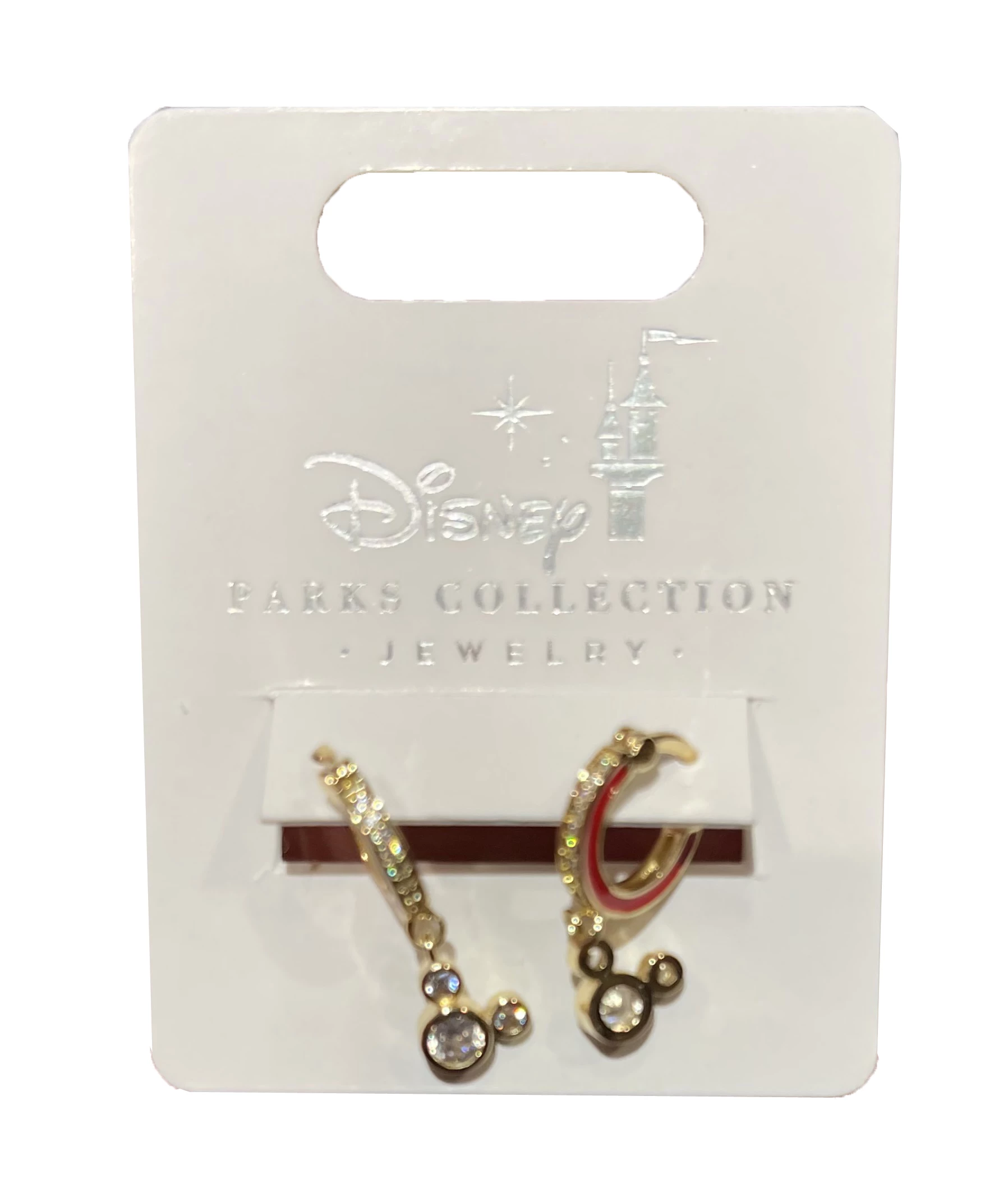 Disney Hoop Earrings - Mickey Mouse Icons - Red